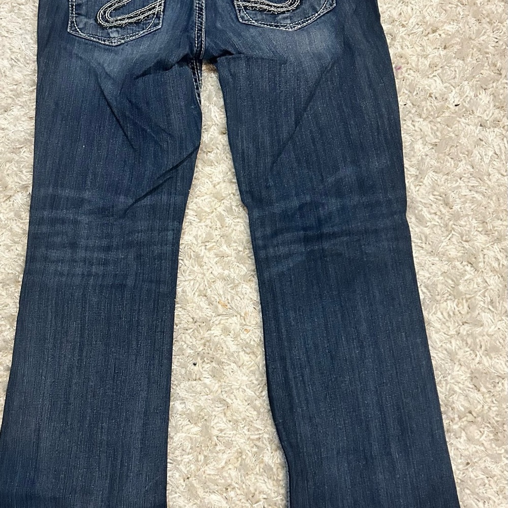 Silver Jeans Dark Blue Straight Leg Women's Jeans - Picture 2 of 9